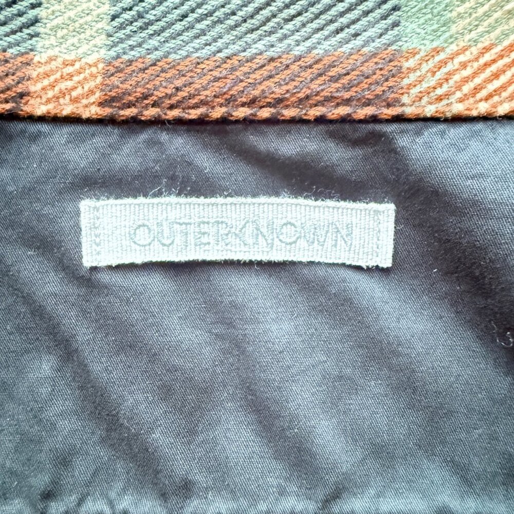 Outerknown Blanket Shirt Mens M Plaid Organic Cotton Heavyweight Flannel - Picture 5 of 12